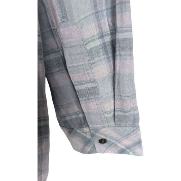 NWT Rails Havana Plaid Denim Sport Linen Shirt in Cerulean Jewel SZ XXL - Picture 7 of 11
